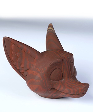 Zootopia! 3.9" Australian Print Stone Hand Carved Crystal Fox/Nick Sculpture, Crystal Healing