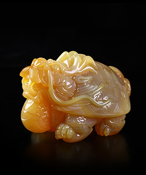 3.9" Agate Hand Carved Crystal Dragon Sculpture, Crystal Healing