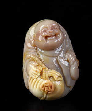 1.4" Mookaite Jasper Hand Carved Crystal Buddha Sculpture, Crystal Healing