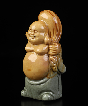 3.4" Mookaite Jasper Hand Carved Crystal Buddha Sculpture, Crystal Healing