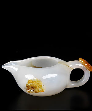 Gemstone 4.5" Carnelian Carved Crystal Cup With