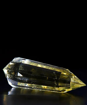 Citrine Carved Faceted Quartz Crystal Wand