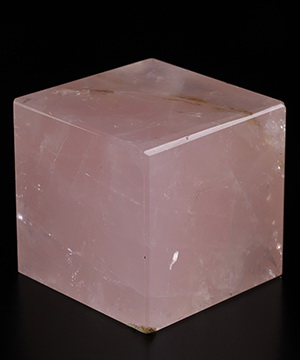 2.4" Rose Quartz Hand Carved Crystal Cube, Crystal Healing