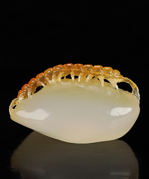 1.7" Carnelian Hand Carved Crystal Centipede Sculpture, Crystal Healing