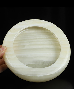 6.3" Afghanistan Jade Hand Carved Crystal Storage Box, Crystal Healing