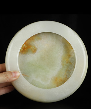 6.3" Afghanistan Jade Hand Carved Crystal Storage Box, Crystal Healing