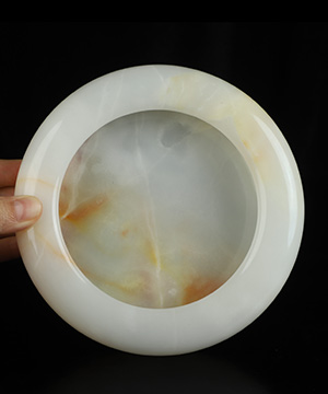 6.3" Afghanistan Jade Hand Carved Crystal Storage Box, Crystal Healing