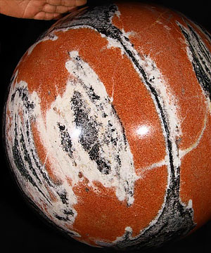 Titan 18.3" Sunset Stone Sphere, Crystal Ball