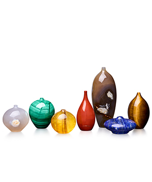 Best Seller! 7 Pieces Hand Carved Crystal Vases Sculpture with Box, Crystal Healing