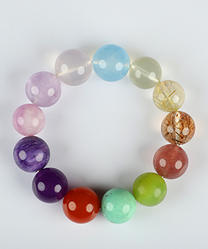 Various Gemstone 0.6" Aquamarine Charoite Crystal Bracelets, Crystal Healing