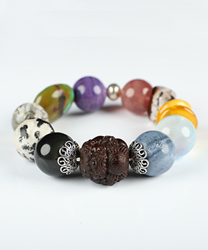 Various Gemstone 0.7" Aquamarine Charoite Crystal Bracelets, Crystal Healing